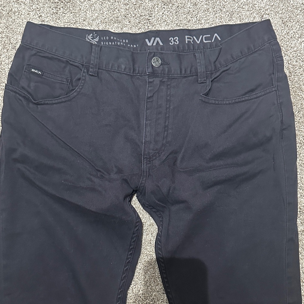 RVCA Men's Black Slim Pants